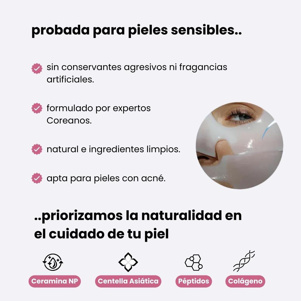 Efecto Koreano Piel de Cristal | Mascarilla Bio-Colágeno