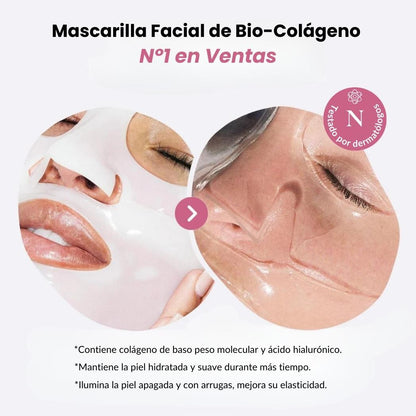 Efecto Koreano Piel de Cristal | Mascarilla Bio-Colágeno