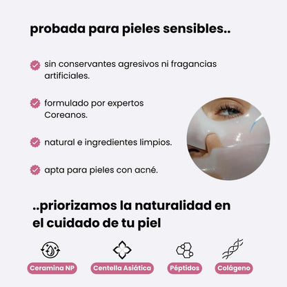 Efecto Koreano Piel de Cristal | Mascarilla Bio-Colágeno